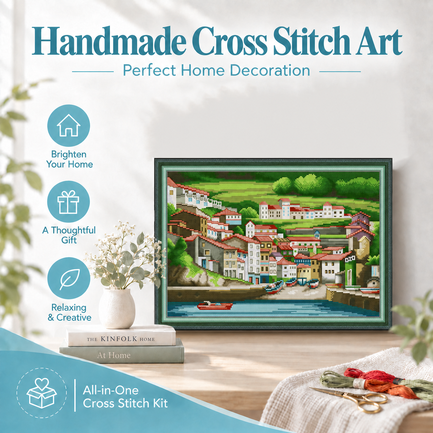 Forest Path Landscape Cross Stitch Embroidery Kit, Easy DIY Craft, Home Wall Art Decoration 8 1 109