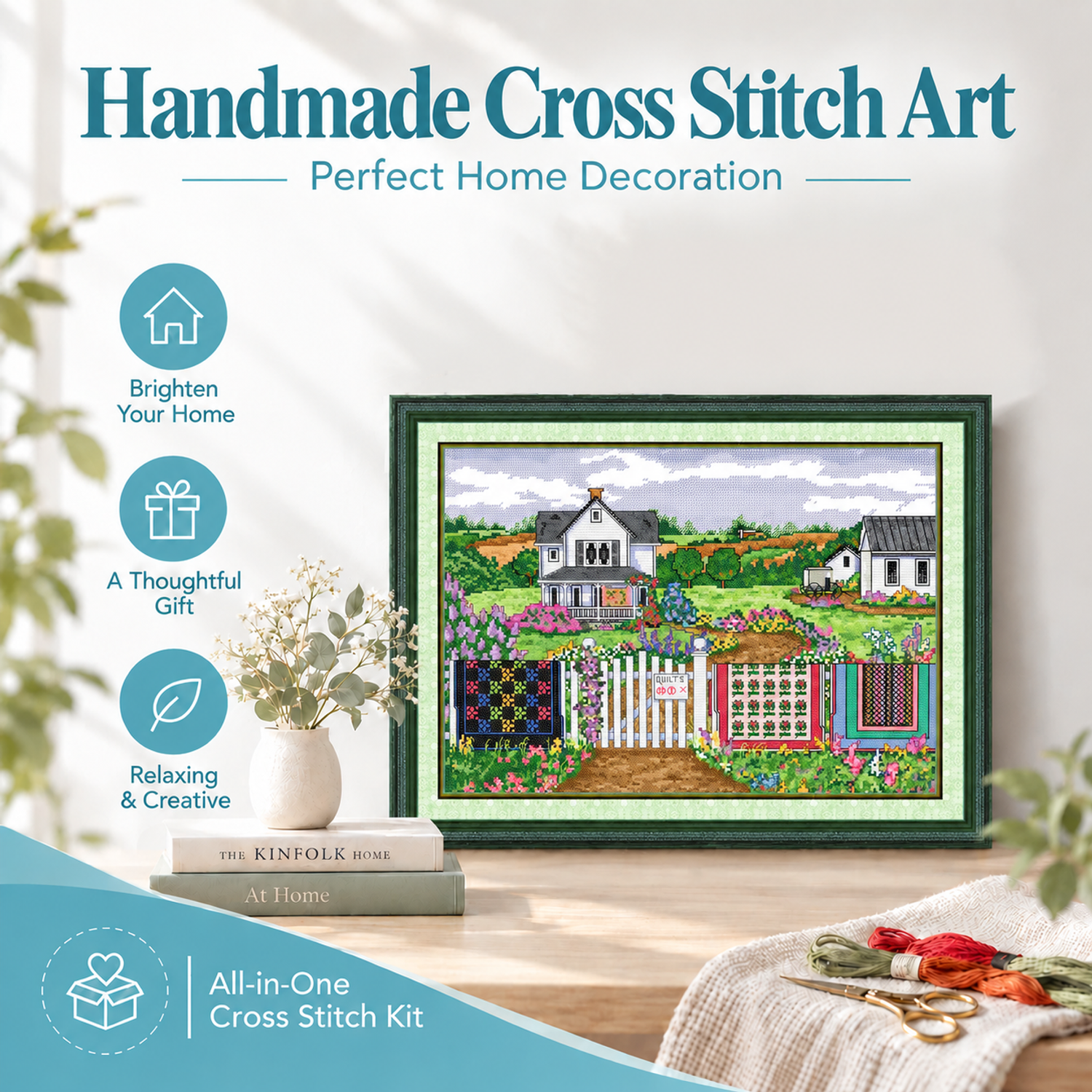 Landscape Cross Stitch Embroidery Starter Kit, Great Craft Gift for Adult Beginner Stitchers 8 1 162