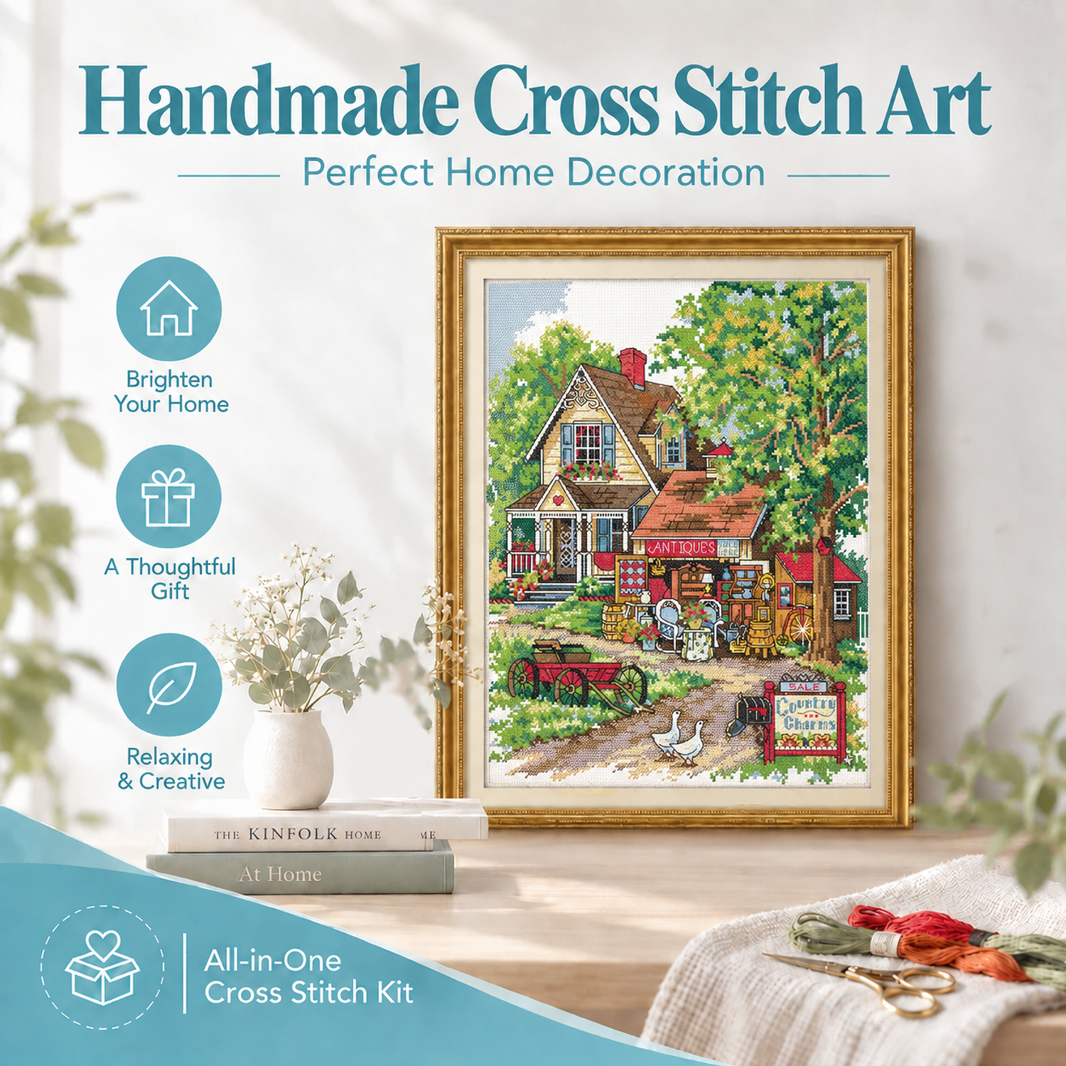 Wild Nature Landscape Cross Stitch Embroidery Kit, All Supplies Included, Home Wall Decor 8 1 233
