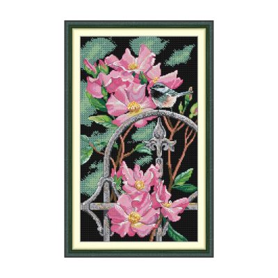 The titmouse that inhabits the mountain Cute Creature Animal Cross Stitch Kit, Casual Wildlife Scene, Home Wall Hanging Decor