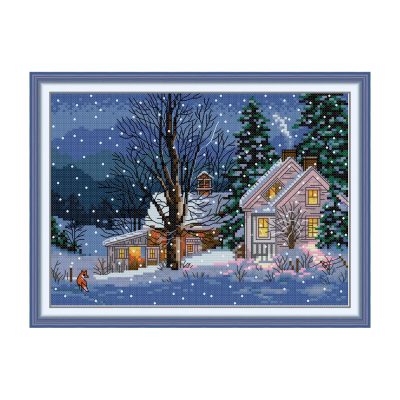 Nature Landscape Cross Stitch Embroidery Kit, Relaxing Hobby Craft, Home Wall Art Decor
