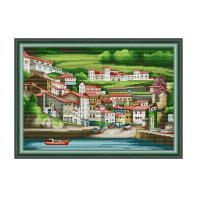 Forest Path Landscape Cross Stitch Embroidery Kit, Easy DIY Craft, Home Wall Art Decoration