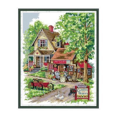 Wild Nature Landscape Cross Stitch Embroidery Kit, All Supplies Included, Home Wall Decor