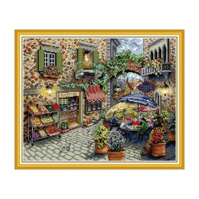 Landscape Cross Stitch Embroidery Starter Kit, Suitable for Adult First Time Stitchers