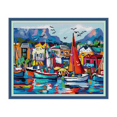 Landscape Cross Stitch Embroidery Kit, Lovely Nature Design, Great Gift for Craft Lovers