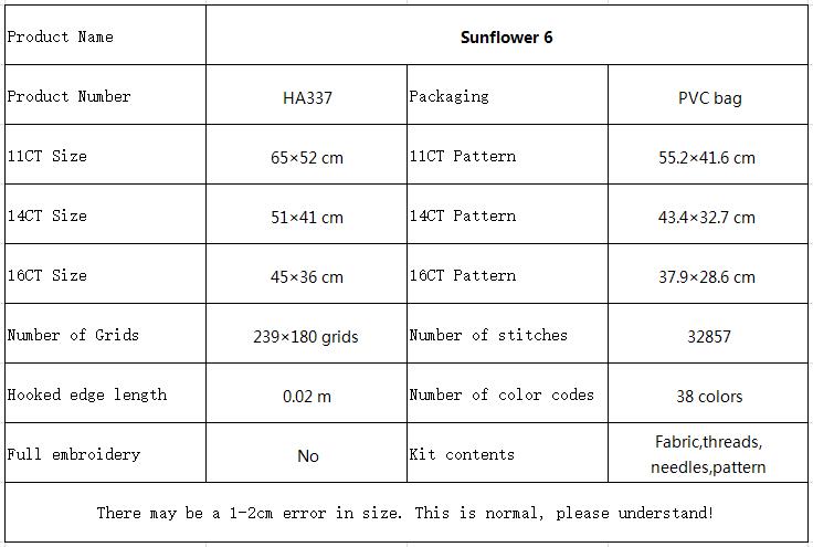 Floral Cross Stitch Embroidery Kit, Easy Leisure Floral Craft, Flower Themed Wall Decor 10 HA337 参数图