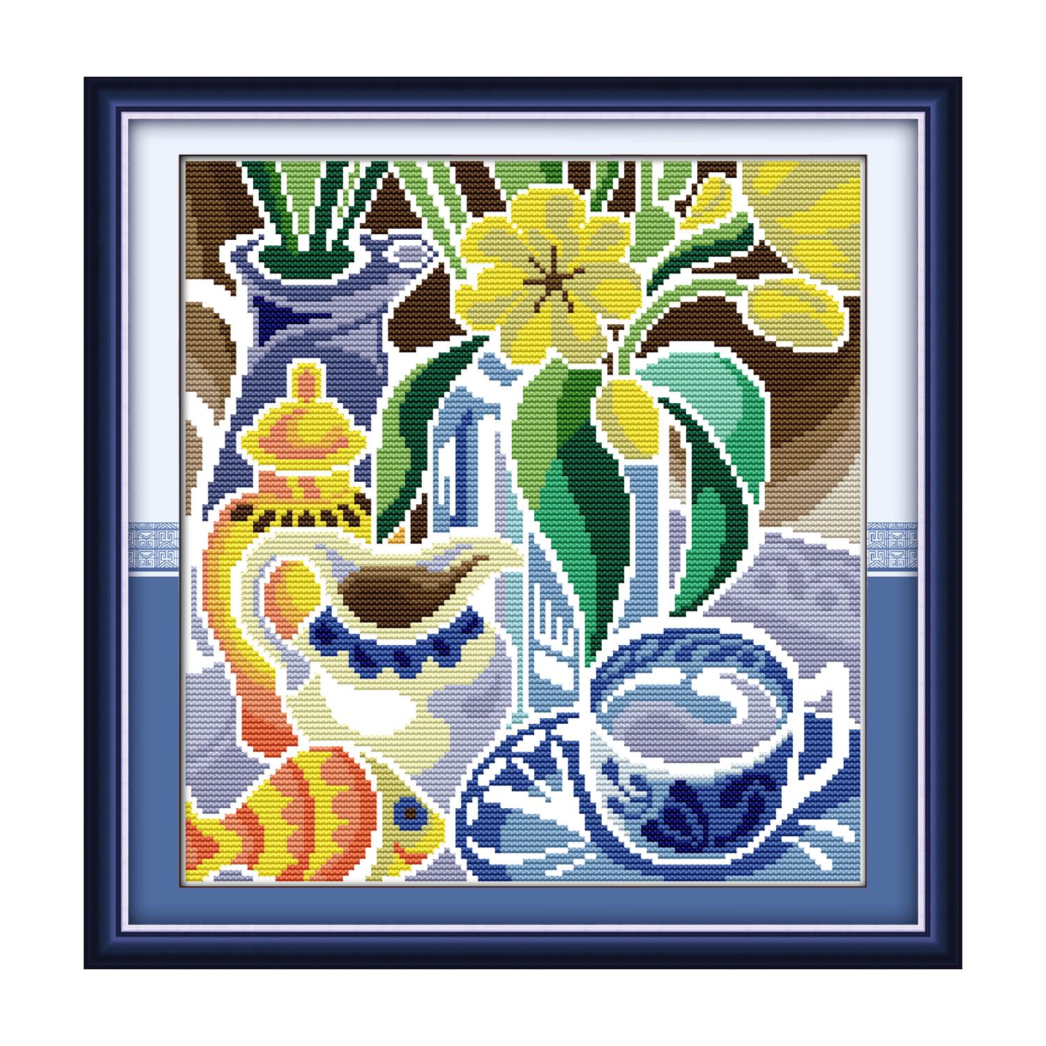 J015 青花瓷插花1 122×130