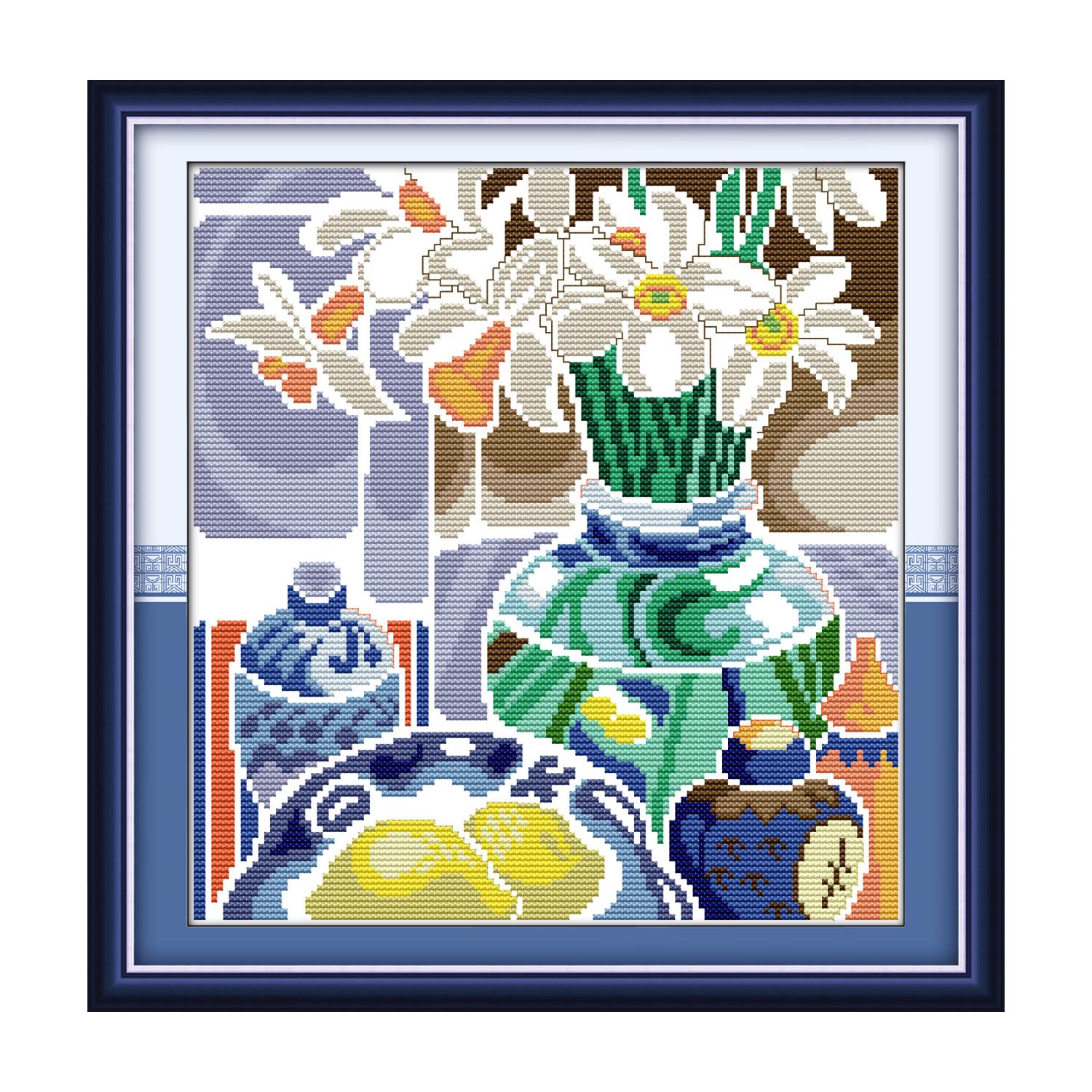 J015 青花瓷插花2 122×130