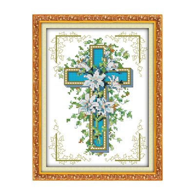 The cross Complete Package Still Life Cross Stitch Embroidery Kit, Simple Guide for Home Decor