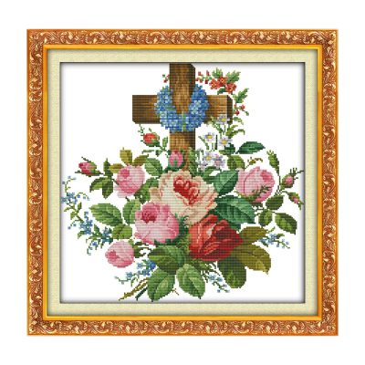 The cross Handmade Still Life Art Cross Stitch Kit, Classic Composition, Craft Gift for Women