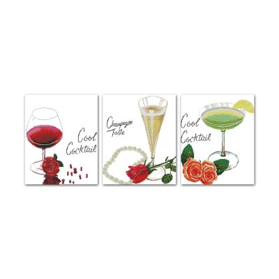 Spend a lifetime(triptych) Still Life Cross Stitch Embroidery Kit, Ordinary Daily Objects Art, Bedroom Wall Decor