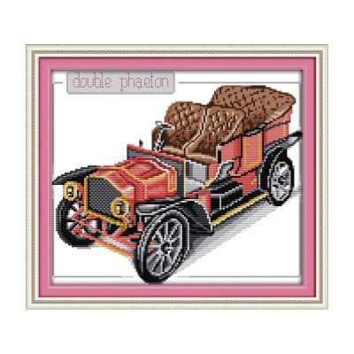 Bubble car Still Life Cross Stitch Embroidery Kit, Leisure Hand Stitch Project, Home Interior Decor