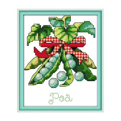 Pea Simple Still Life Cross Stitch Starter Kit for Adults, Fun Creative Hobby, Wall Gift