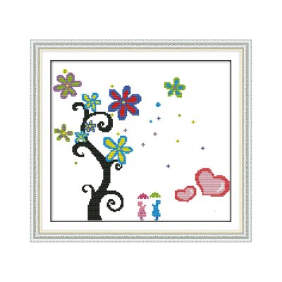 Magic Tree Cross Stitch DIY Embroidery Kit, Easy Handwork Project for Adult Beginners