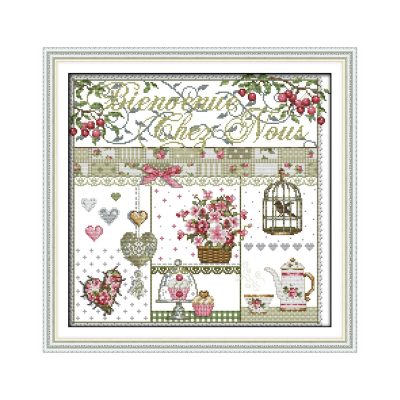 Home life Cross Stitch Hand Embroidery Starter Kit, Simple for Adult Beginners Wall Art