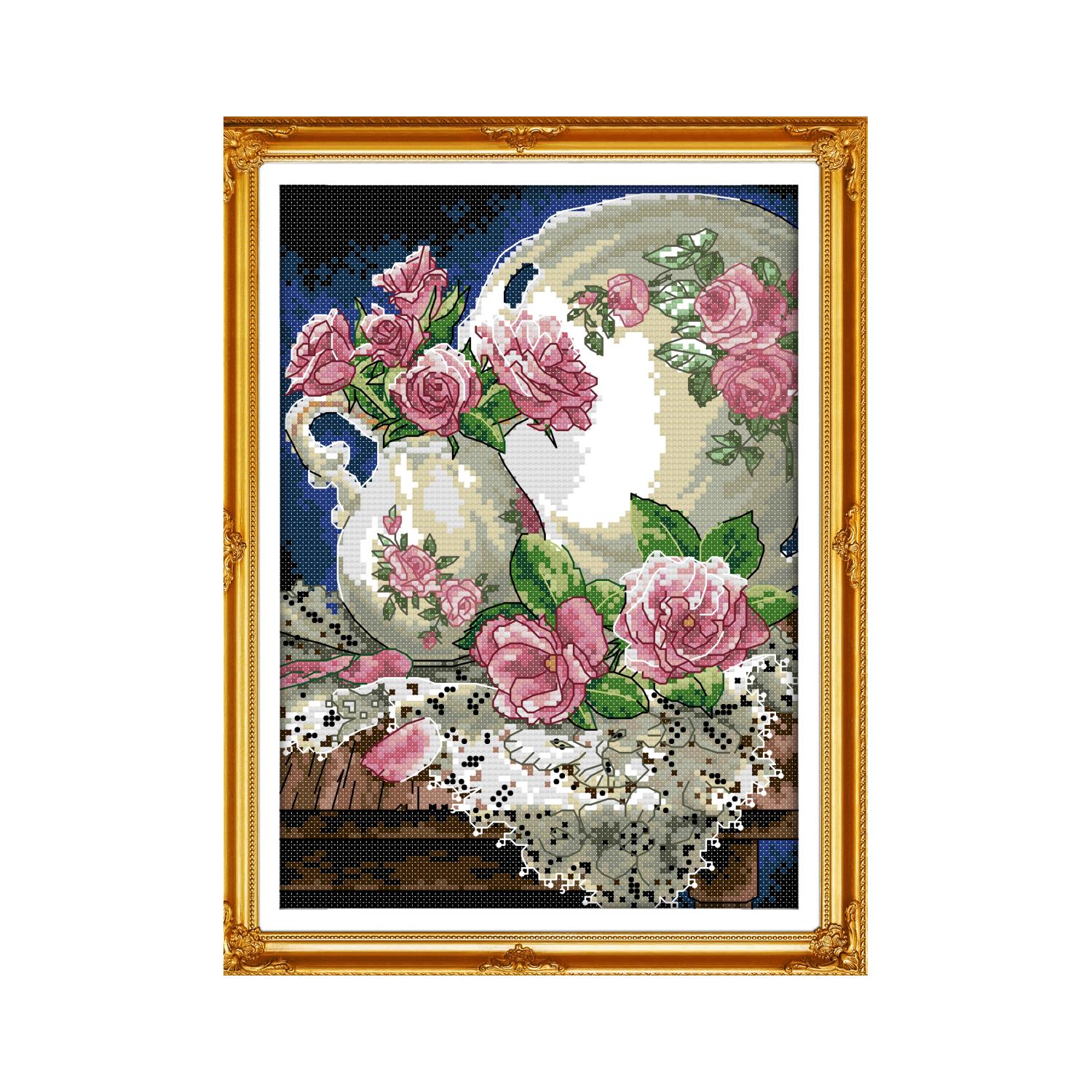 J283 07243 花瓶和玫瑰 92×128