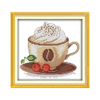 Ice cream Beautiful Table Object Still Life Cross Stitch Kit, Artistic Layout, Adult Wall Decor