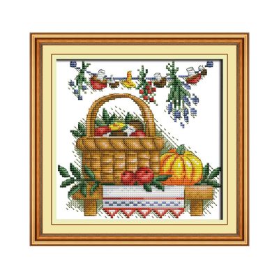 Table vase series four Adult Beginner DIY Cross Stitch Embroidery Kit, Home Wall Art Decor Gift