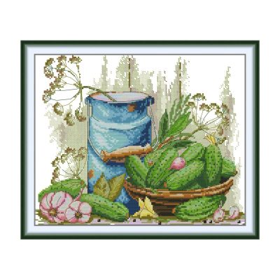 It's harvest time Simple Still Life Cross Stitch Embroidery Kit for Adults, Leisure Relaxing Hobby Decor
