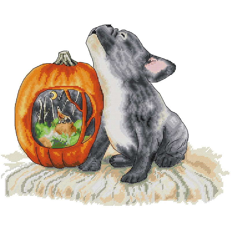 Puppy & Pumpkin Lantern