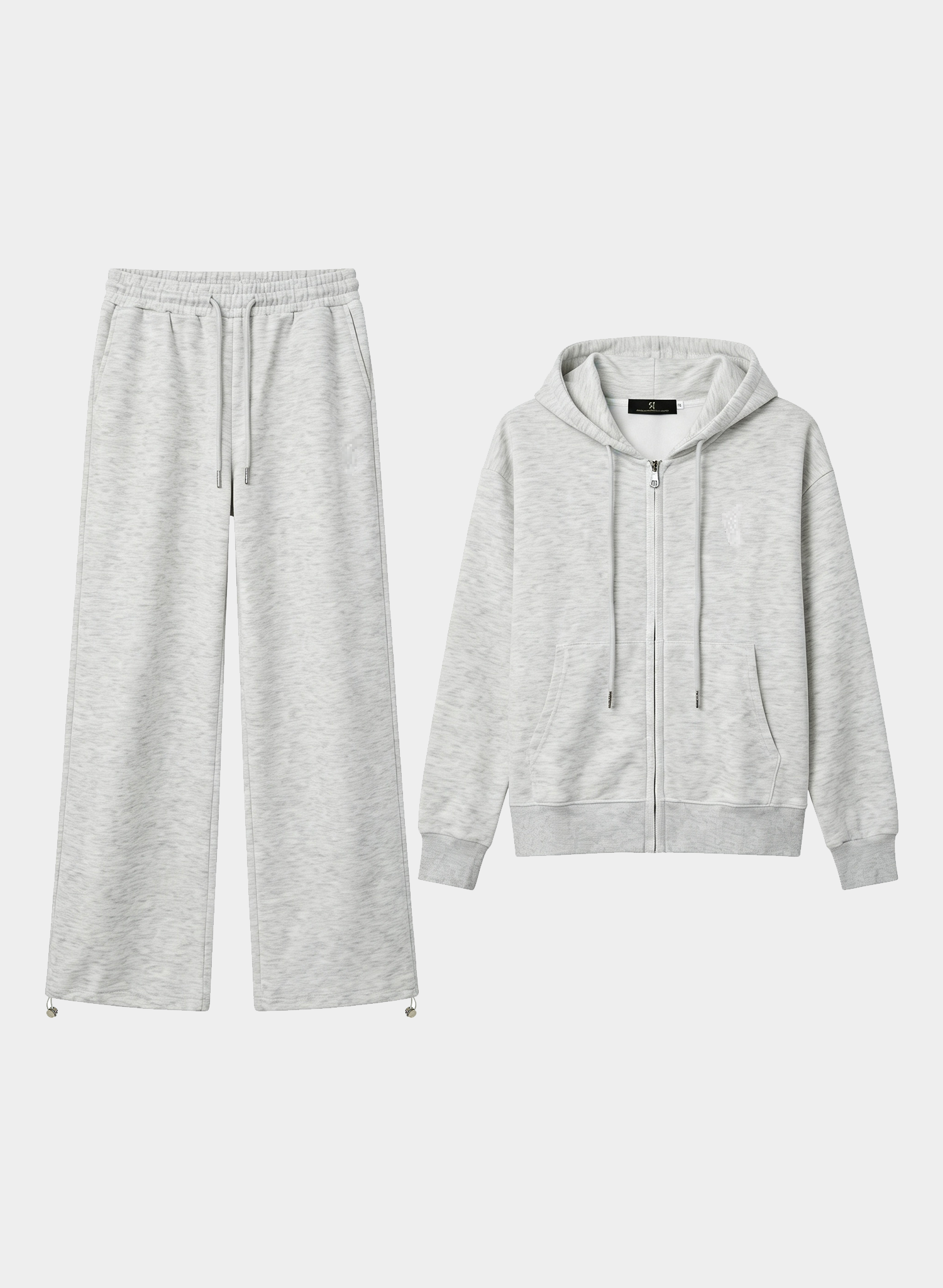 women's sets 370G Heavyweight Embroidered 2 Piece Tracksuit Zip Up Hoodie Wide Leg Sweatpants Thick Warm Slim Fit sport wear 7 1 5