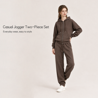women's sets 2 Piece Tracksuit Zip Up Hoodie Jogger Pants Casual Slim Fit Loungewear sport wear